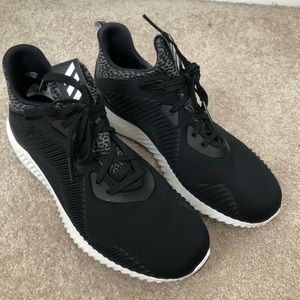 Black with cheetah accent adidas Alphabounce